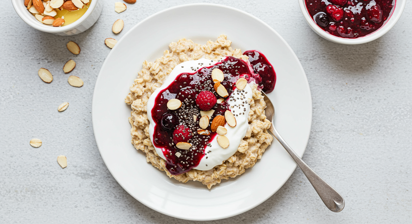 Overnight Oats with Berry Compote